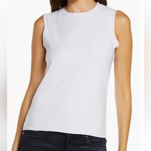Commando XLarge Top Essential Muscle Tee in white sleeveless crewneck NWT